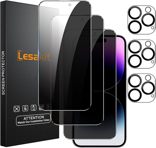 Lesakit 3+3 Pack Privacy Screen Protector by Lesakit