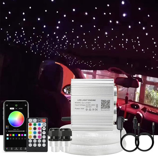 AKEPO 16W Dual Head Twinkle Fiber Optic Lights Kit, Car Home Use Star Ceiling by AKEPO