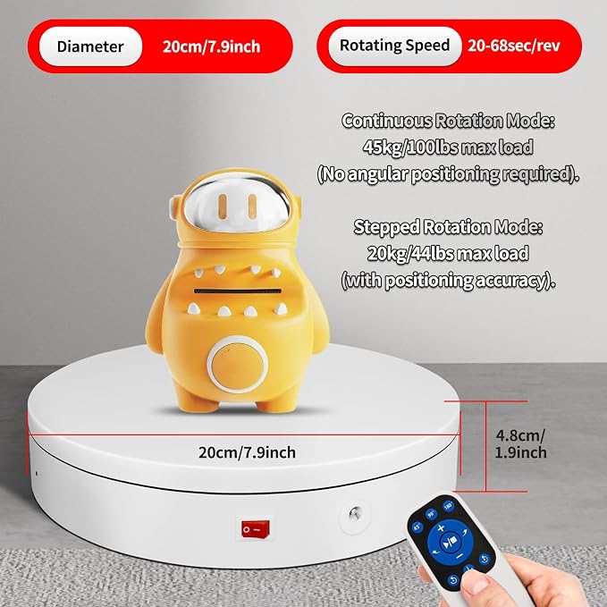 Remote Motorized Electric Turntable Rotating Display Stand Spinning Rotating - Image 7