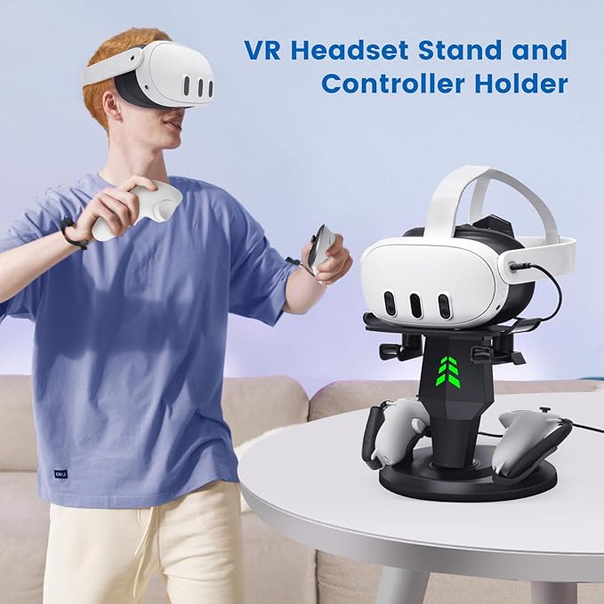 VR Headset Charging Dock for Meta Quest 3/Quest 3S/Quest 2, VR Charging Stand - Image 6