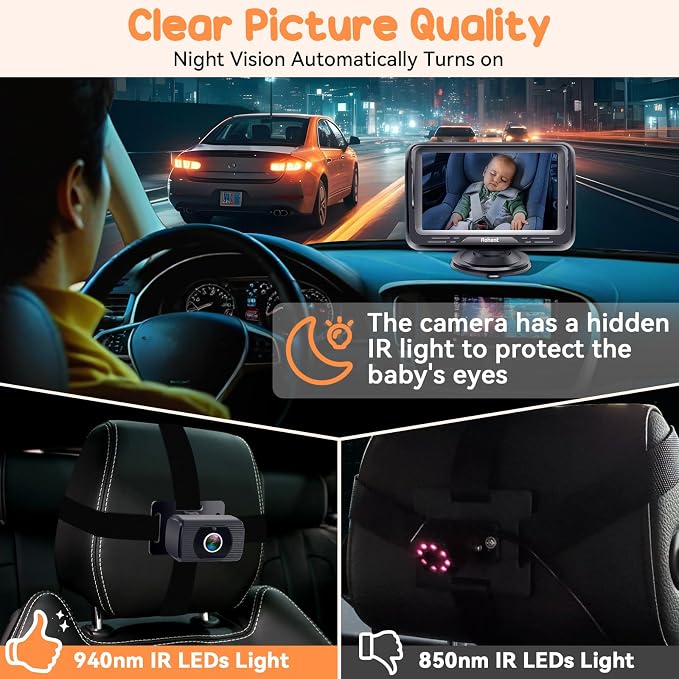 Rohent Baby Camera for Car 2 Pack - Image 3