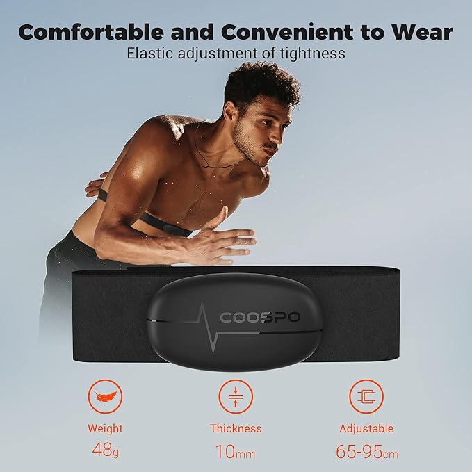 COOSPO H6 Heart Rate Monitor Chest Strap Bluetooth 4.0 ANT+ IP67 Chest Heart - Image 2