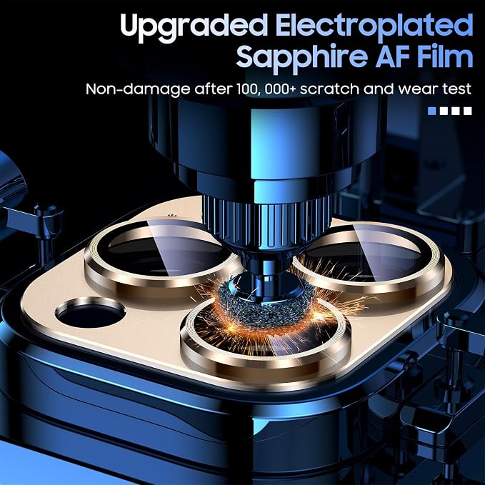Uyiton Compatible with iPhone 15 Pro/iPhone 15 Pro Max Camera Lens Protector - Image 6