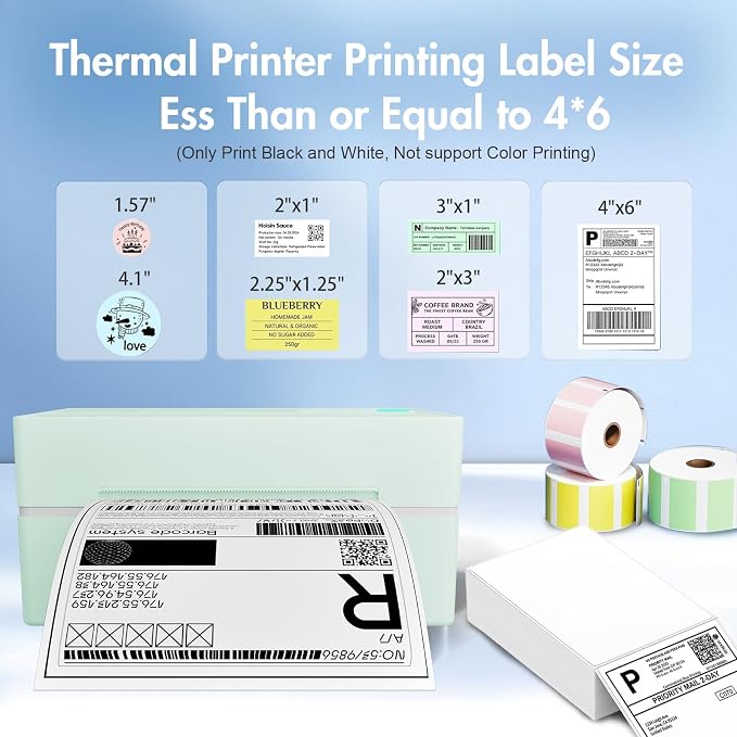 Bluetooth Thermal Shipping Label Printer: 4x6 Wireless Label Maker - Image 3