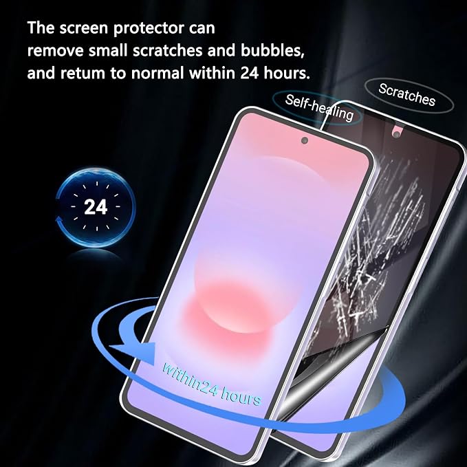 Privacy Screen Protector for Samsung Galaxy A37, 1+2 Pack TPU Anti-Spy Film - Image 5