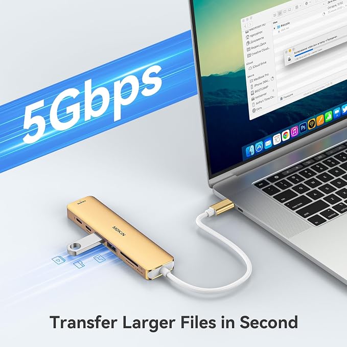 USB C Hub HDMI Adapter for MacBook Pro/Air, MOKiN 7 in 1 USB C Dongle - Image 5
