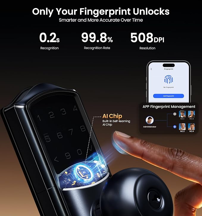 Veise VE028 Built-in Wi-Fi Smart Lock - Image 5