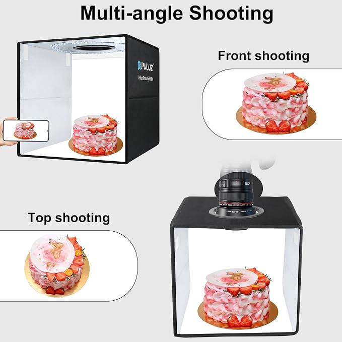 PULUZ 16"/40cm Foldable Portable Photo Studio Light Box, Adjustable Brightness - Image 2