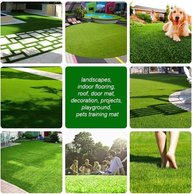 Fas Home Artificial Grass Turf 15FTx57FT, 1.38" Pile Height Realistic Synthetic - Image 6