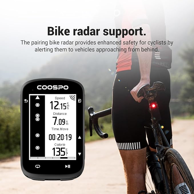 COOSPO CS500 Bike Computer Wireless, 2.6 Inch LCD GPS Cycling Computer - Image 9