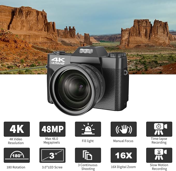 4K Digital Camera for YouTube Vlogging - Image 3