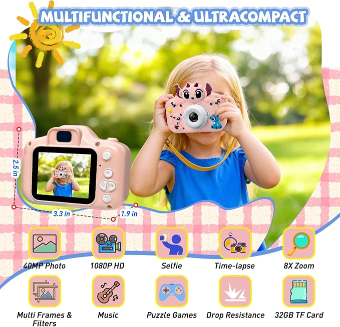 Kids Camera Toddler Digital Camera Little Girls Toy Camera - Image 2