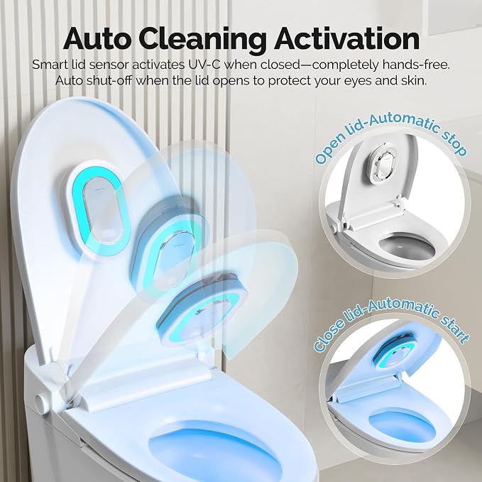 Smart Toilet UV-C Sanitizing &Odor-Control System – Motion-Activated, - Image 3
