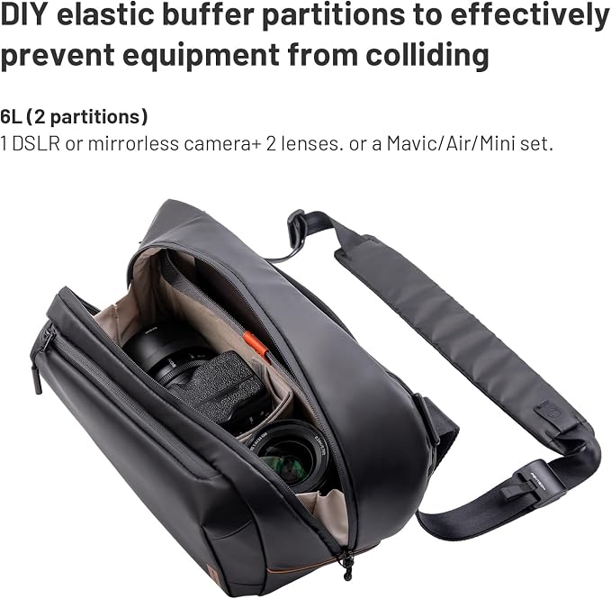 PGYTECH OneGo Solo V2 Camera Sling Bag, 6L Crossbody Camera Bag - Image 3