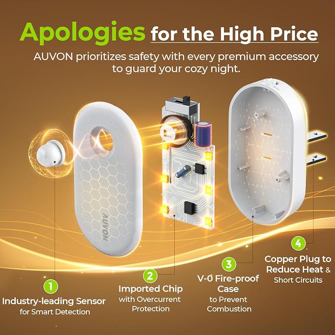 AUVON Night Light Plug in with Motion Sensor, Dimmable Smart LED Night Lights - Image 7