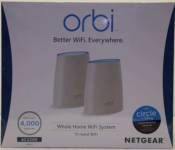 NETGEAR RBK40-100NAS Orbi Whole Home Mesh WiFi System - Image 2