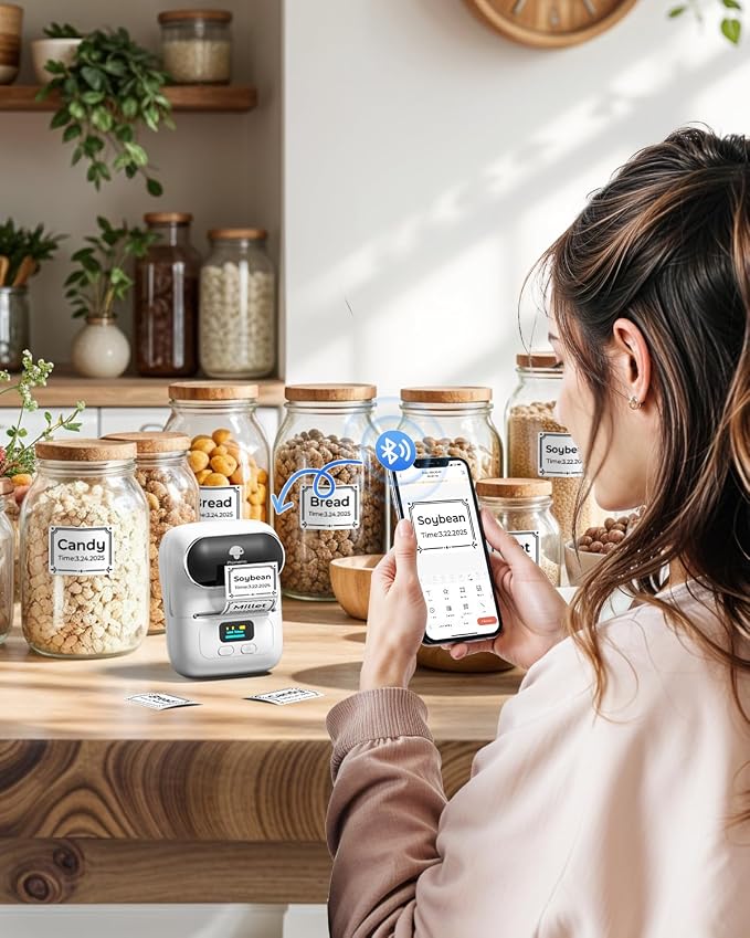 Phomemo Label Maker Machine- M110 Upgraded Bluetooth Label Printer - Image 3