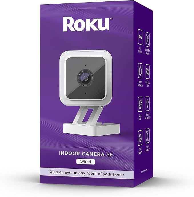 Roku CS1000R Smart Home Indoor Camera SE by Amazon+Renewed