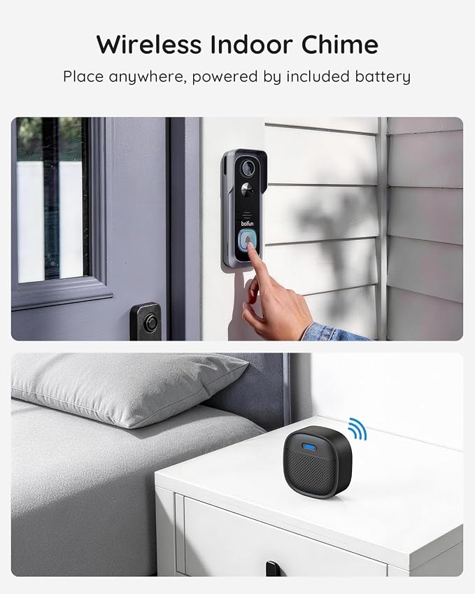 BOIFUN 5MP Video Doorbell Camera Wireless – Sharper Than 2K, No Subscription - Image 7