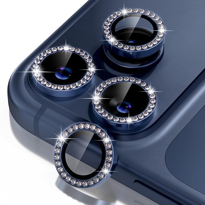 Misea Compatible for iPhone 17 Pro/iPhone 17 Pro Max Camera Lens Protector Bling by Misea