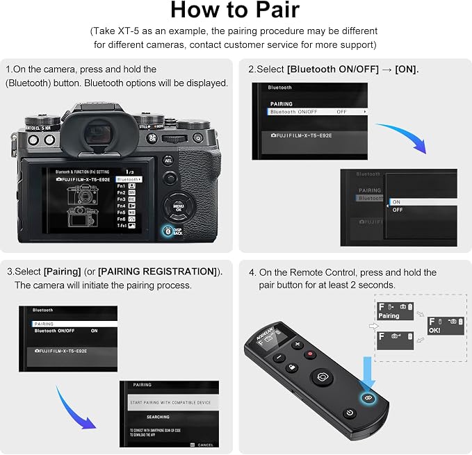 for Fujifilm Camera Rechargeable Shutter Release, AODELAN Wireless Remote - Image 8