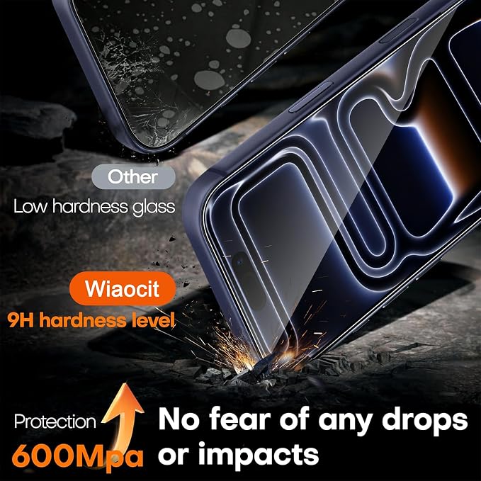 Wiaocit 3 Pack Tempered Glass Screen Protector - Image 3