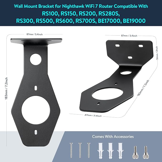 Wall Mount Kit for Nighthawk Router, WIFI7 Mesh System forRS200 RS280 RS300 - Image 7