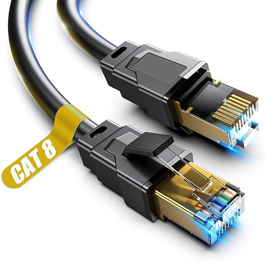 Vabogu Cat 8 Ethernet Cable 100FT, Heavy Duty 26AWG High Speed 40Gbps 2000MHz by VABOGU