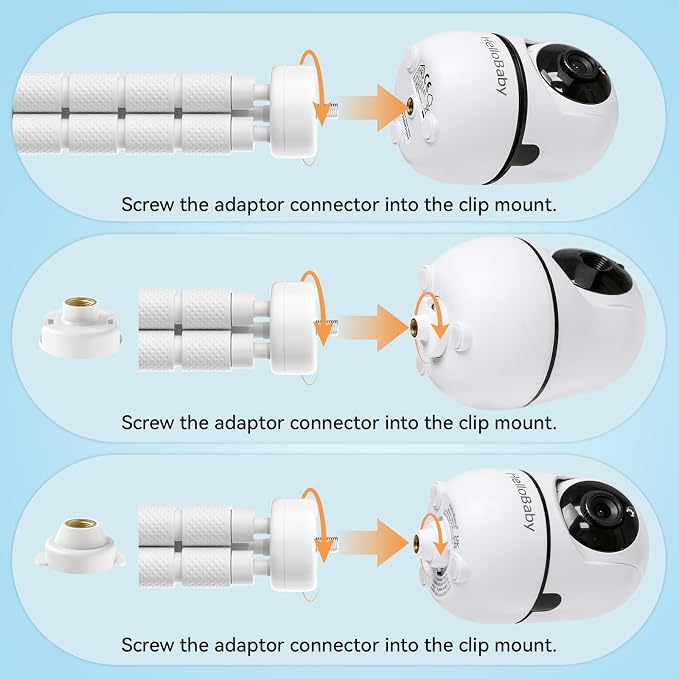 Tripod Baby Monitor Mount for HelloBaby HB6550/ HB6560/ HB65/ HB6351/ HB40/ - Image 3