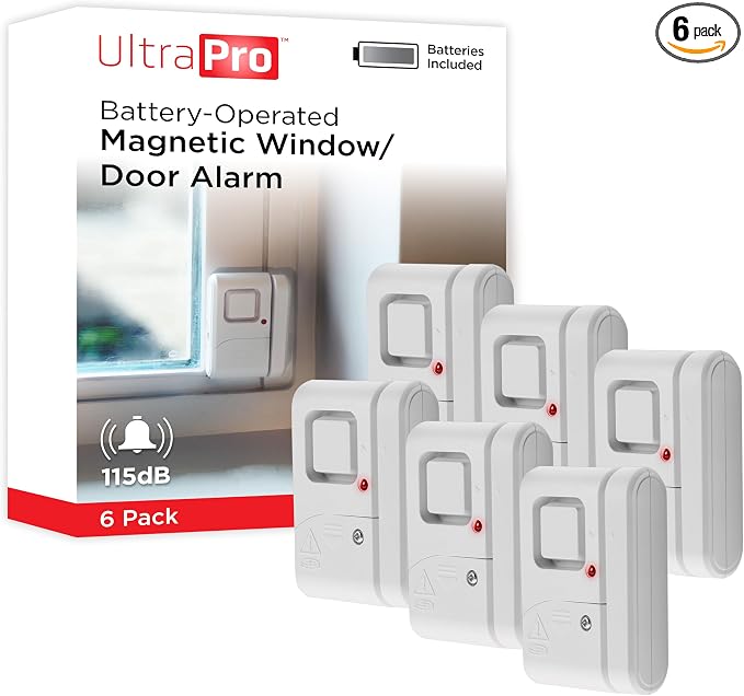 UltraPro Personal Security Window and Door Alarm, 6 Pack, DIY Protection by UltraPro