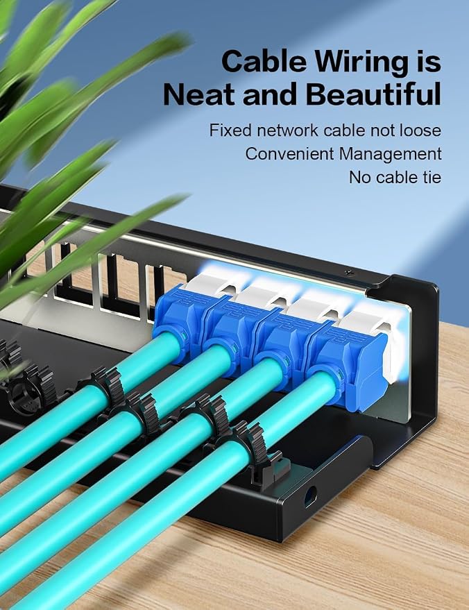 Patch Panel 8 Port Blank Keystone Patch Panel STP&UTP Compatible - Image 6
