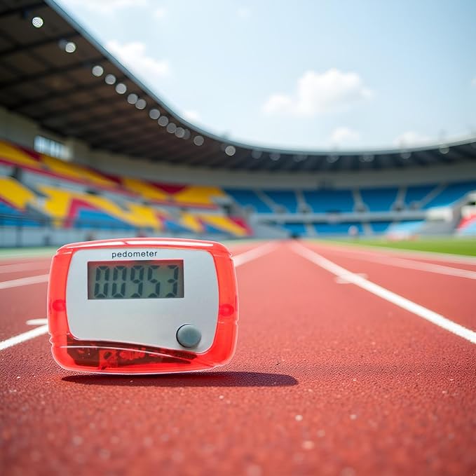 Red Portable Counter Mini Digital LCD Pedometer Sports Walking Running Step - Image 7