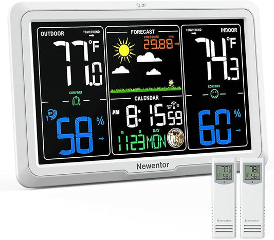 Newentor Weather Station Wireless Indoor Outdoor, Indoor Outdoor Thermometer by Newentor