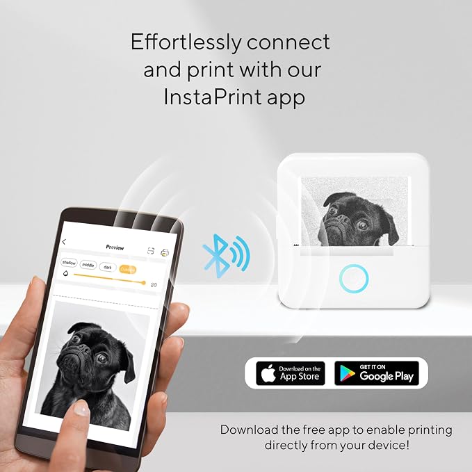 Mini Portable Thermal Printer, Monochrome Label, Receipt and Image Printer - Image 9