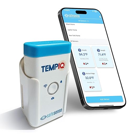 TEMPIQ Remote WiFi Temperature & Humidity Sensor by SAFESENSE