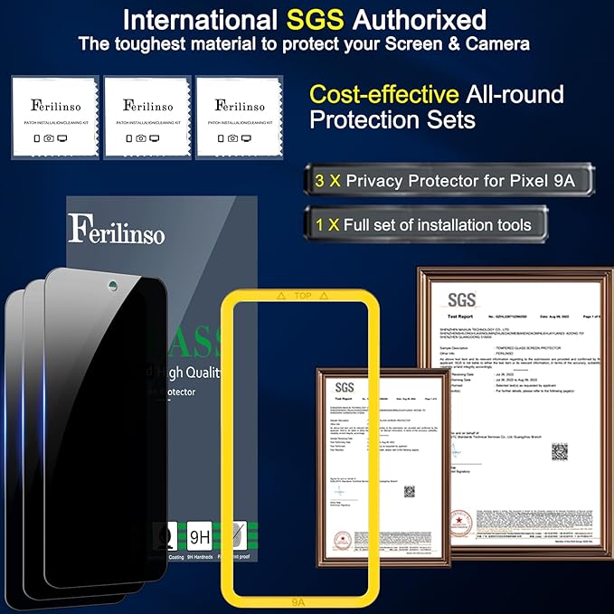 Ferilinso 3 Pack Privacy Screen Protector - Image 4