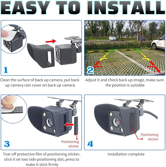 Car Backup Camera Rain Shield Silicone, Backup Camera - Image 6