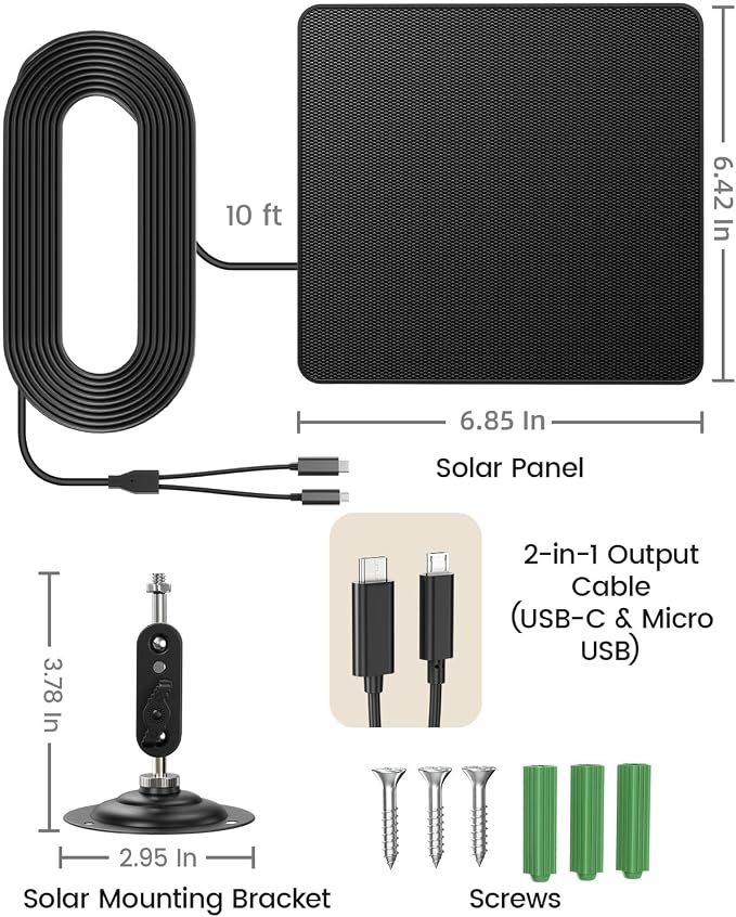 6W Solar Panel for Security Cameras – Solar Battery Charger - Image 8