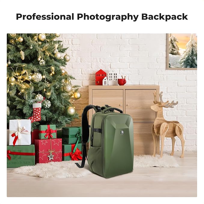 K&F CONCEPT Camera Backpack, Hardshell Photography DSLR Camera Bag - Image 8