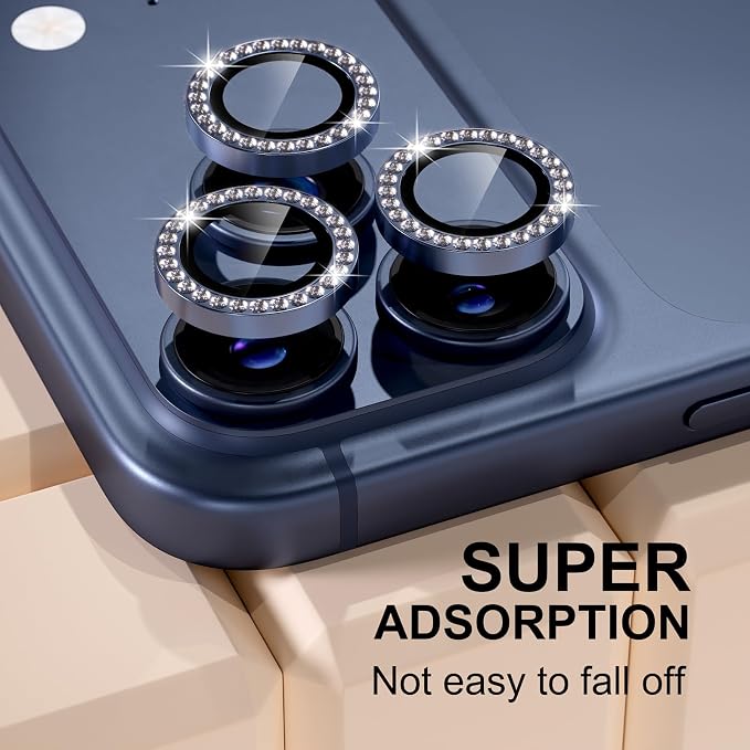 Misea Compatible for iPhone 17 Pro/iPhone 17 Pro Max Camera Lens Protector Bling - Image 6