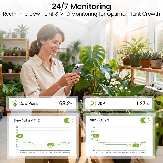 MOCREO WiFi Reptile Hygrometer Indoor Thermometer, Smart Humidity and - Image 8