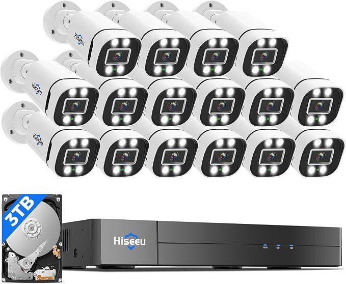 Hiseeu 16CH 3K Wired Security Camera System by Hiseeu