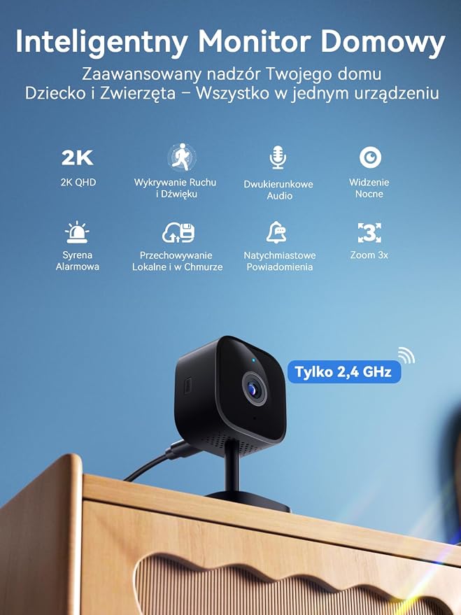 Outinput Indoor Security Camera, 2K WiFi Home Camera - Image 2