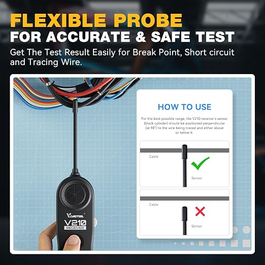 VDIAGTOOL V210 Wire Tracer Electrical Tester, Automotive Circuit Breaker Finder - Image 5