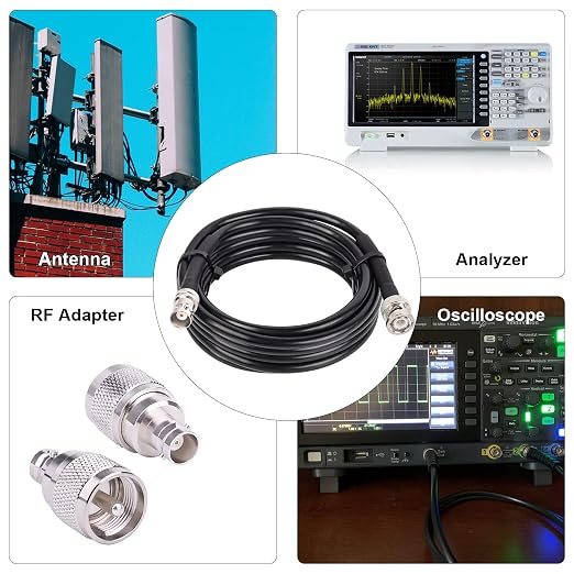 MOOKEERF BNC Male to BNC Female Coaxial Cable 50 ohm RG8X Coax Ultra Low Loss - Image 5
