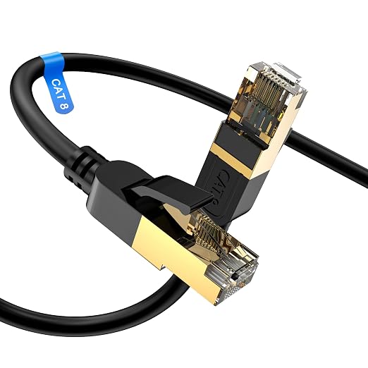 Cat 8 Ethernet Cable, 8FT High Speed Heavy Duty 26AWG Cat8 LAN Network Cable by Unknown