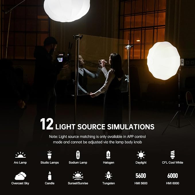 GVM 80W LED Video Light with Lantern Softbox and Tripod Stand Kit, Bi-Color - Image 8