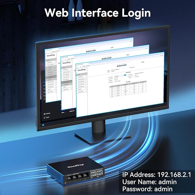 6 Port 2.5Gb Web Managed Switch, 4 x 2.5GbE Ports, 2 x 10G SFP+, Web Managed - Image 4
