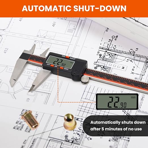 HARDELL Digital Caliper, 0-8 Inch Caliper Measuring Tool - Image 5