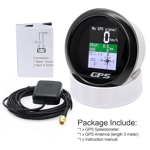 GPS Speedometer 3-3/8" 85mm Boat GPS Speedometer Odometer Waterproof White - Image 7